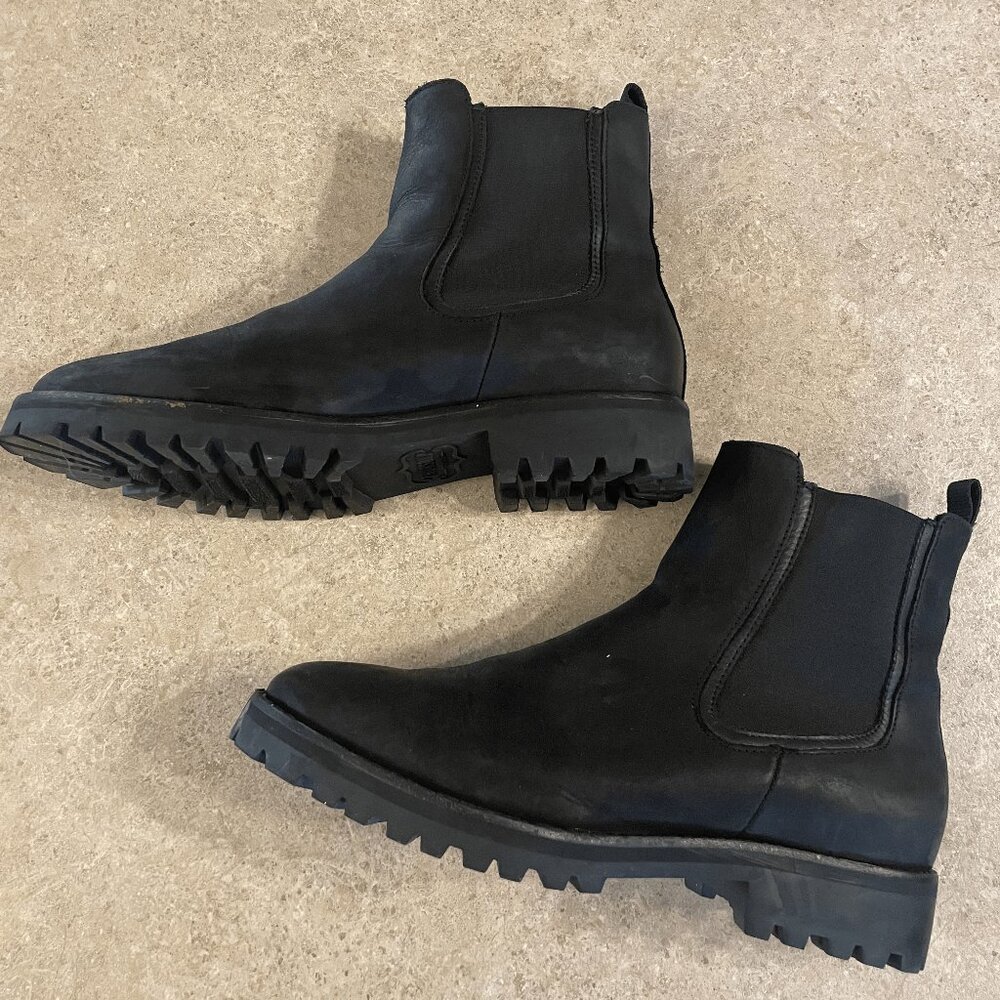 Thursday Boot Company Black Chelsea Lug Sole Ankle Boots